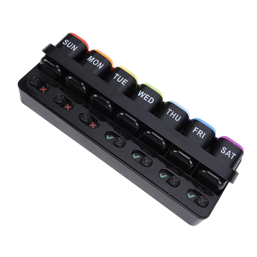 Weekly Tablet   7 Day Compartment Storage Detachable Home Travel Box with Reminder