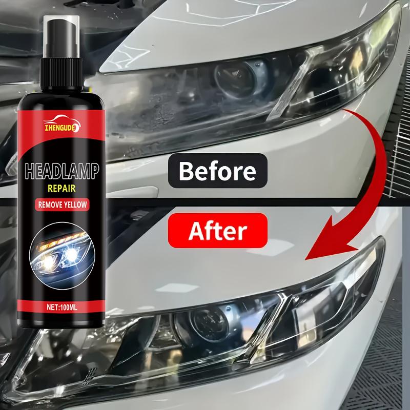 100ml Headlight Repair Spray, Innovative Car Headlight Repair Kit, Easily Solves the Problem of Oxidation and Yellowing, Restores the Shine of the