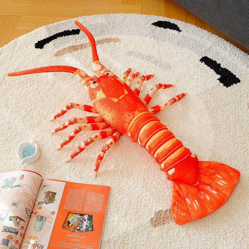 TreasuringU Style 2  Spiny Lobster Plush Toy Cool Colorful Lobster Stuffed Doll Cute Lobster Plushies Home Decor Birthday Gifts