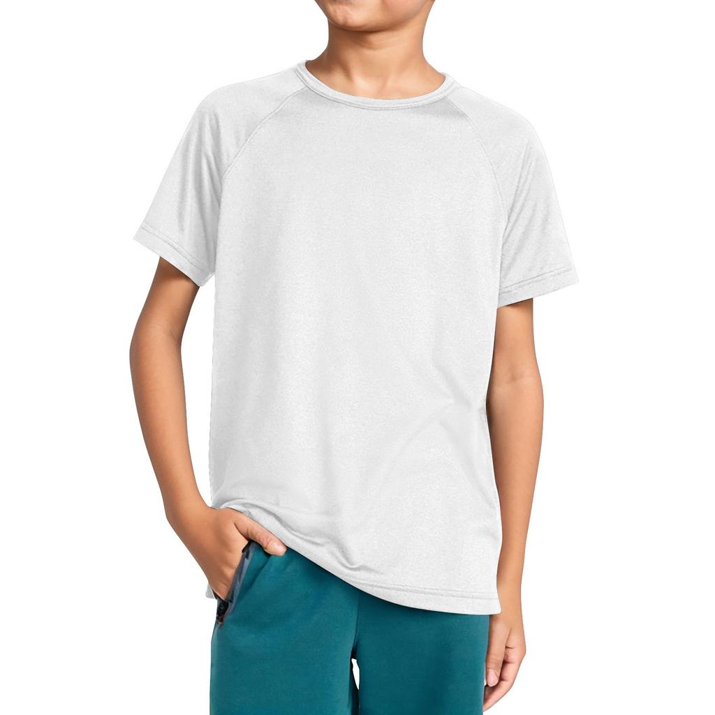 Футболка для мальчиков с круглым вырезом и рукавами-плунжерами