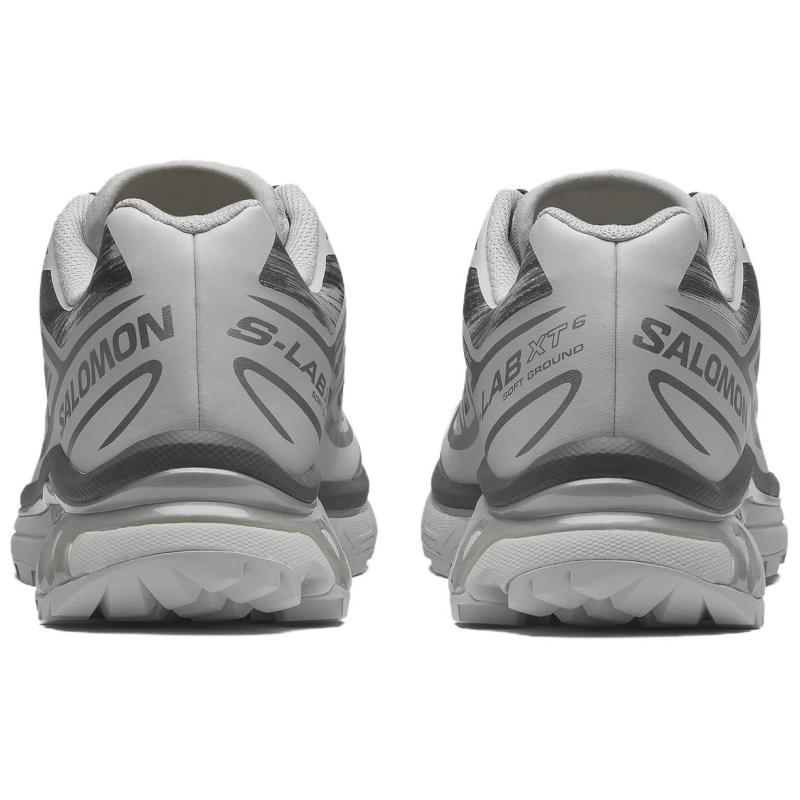 SALOMON XT 6 Амортизация, Износостойкие Низкие Повседневные Беговые Кроссовки Унисекс Серебристо-Серые Кроссовки 478760