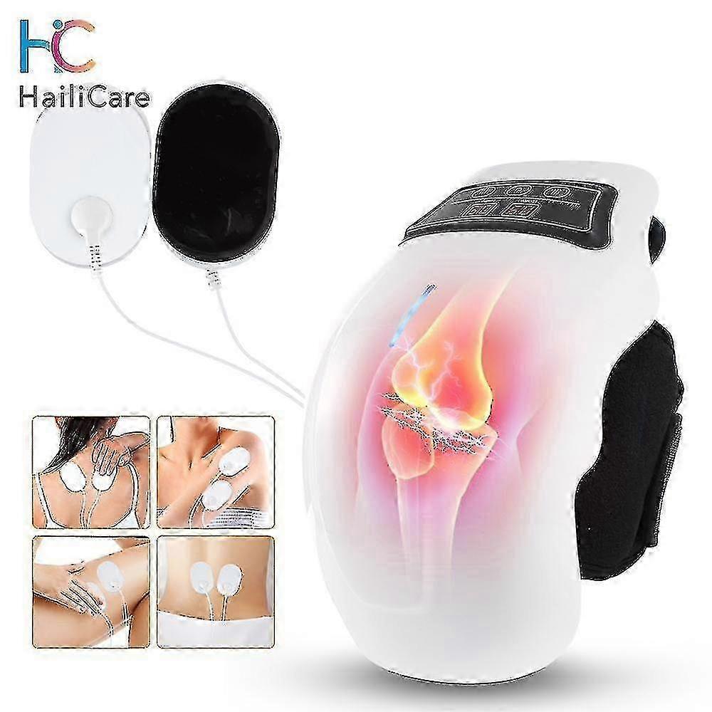 Physiotherapy knee massager with heating and vibration for pain relief