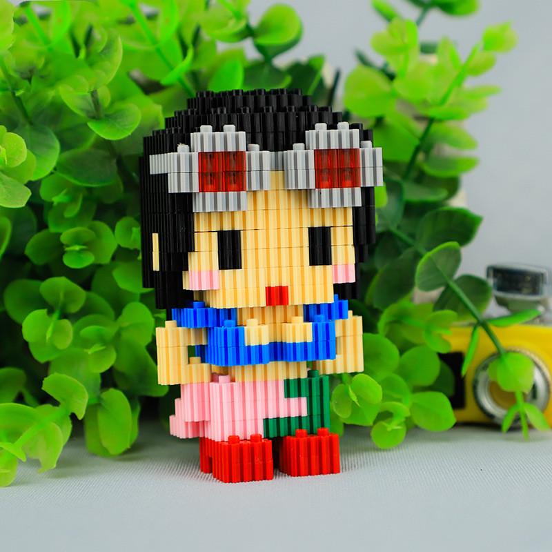 Аниме One Piece Луффи Зоро Ace Мини-кирпичи Строительные блоки Игрушки