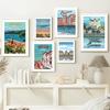 Vintage Famous City Travel Wall Art French Italy Canvas Painting Nordic Posters and Prints Wall Pictures for Living Room Decor