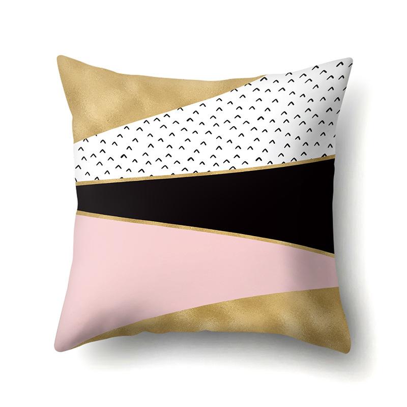 Ins Style Abstract Creative Polyester Pillow Case Car Decoration Home Printed Bedside Cushion Cover Pillow Case
