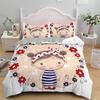 Комплекты постельного белья для девочек с изображением мультфильмов, комплект постельного белья для девочек, пододеяльник, одеяло, комплект постельного белья