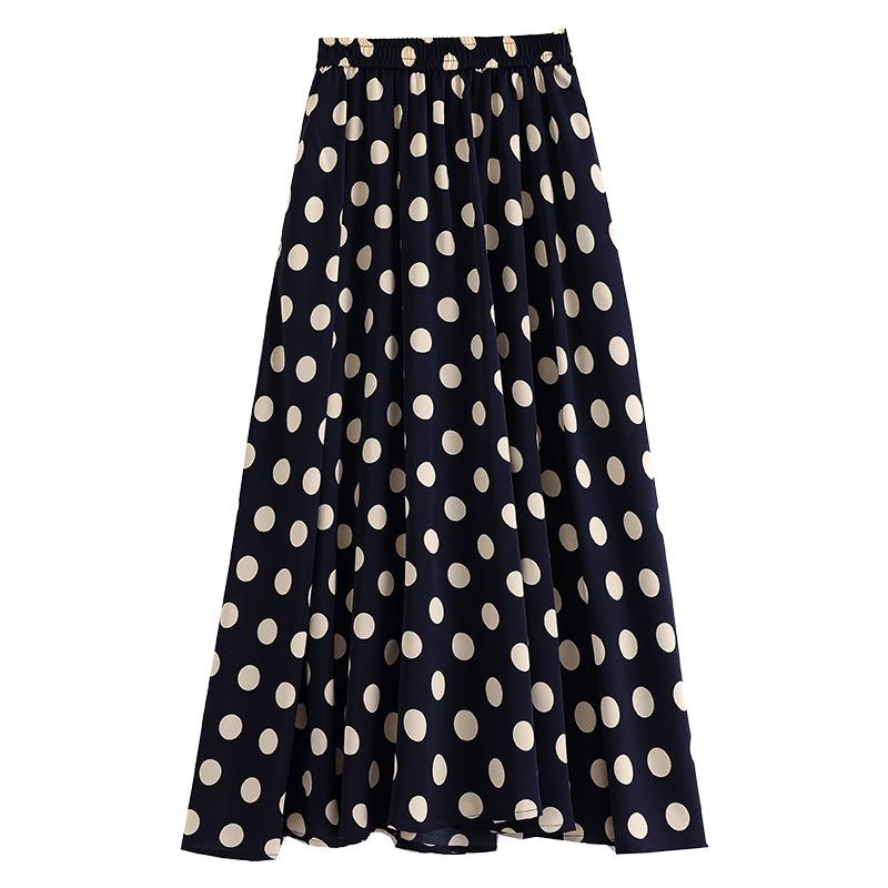 Женская летняя юбка А-силуэта из шифона с цветочным принтом: Стильный, модный, эластичный пояс, привлекательный дизайн