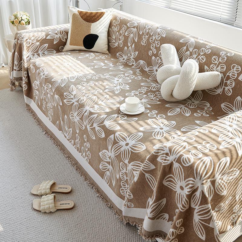 Spring and Autumn Chenille Sofa Towel Four Seasons Universal All-Inclusive Sofa Cover Dust Cover One Piece Sofa Cover Cloth Cushion