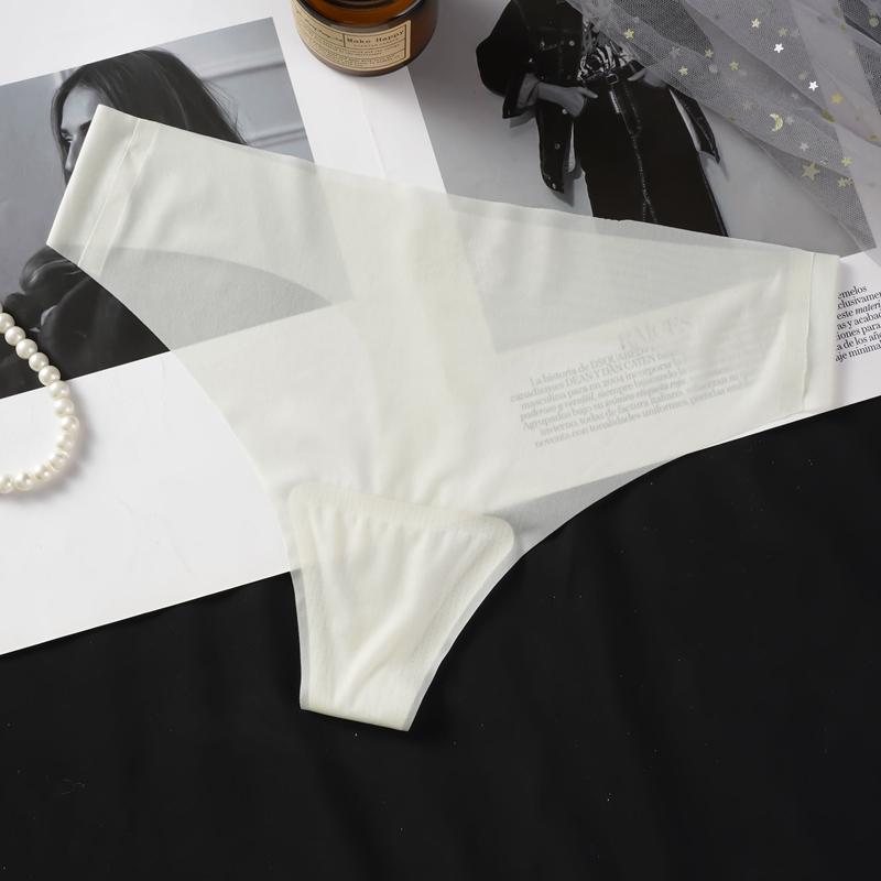 Прозрачные трусики-стринги женские ультратонкие, сексуальные, бесшовные, с низкой посадкой, быстросохнущие