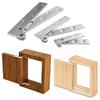 Stainless Steel Connector Hinges Cabinet Cupboard Door Hidden Hinges Wooden Box Furniture Hardware Home Window Accessories