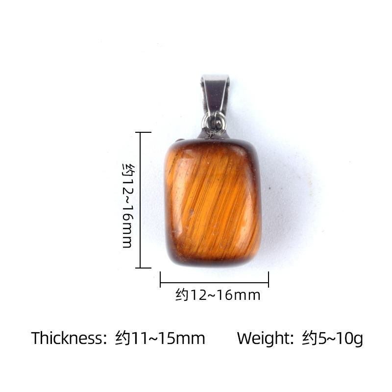 5 шт./компл. разноцветный натуральный камень кристалл нерегулярный маленький квадратный кулон тигровый глаз кварц амулеты для изготовления ювелирных изделий своими руками ожерелье серьги