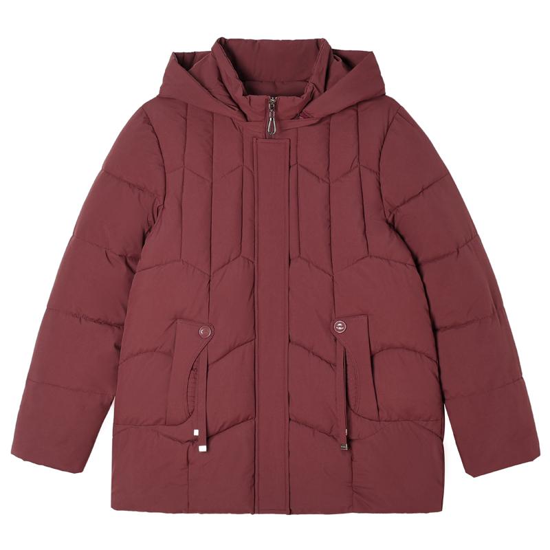 Plus Size XL-5XL Middle Age Woman Winter Coats Hooded Elegant Loose Thick Warm Parkas Female Jacket