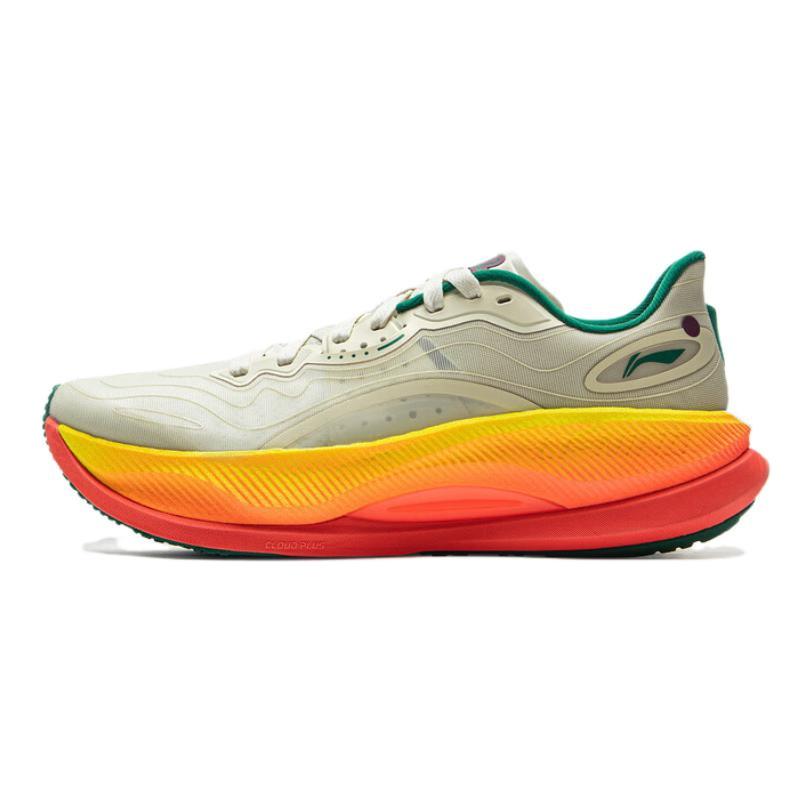Li Ning Yueying 4 PRO Амортизация, Износостойкие Низкие Повседневные Беговые Кроссовки Мужские Кремово-Желтые ARHV007-11