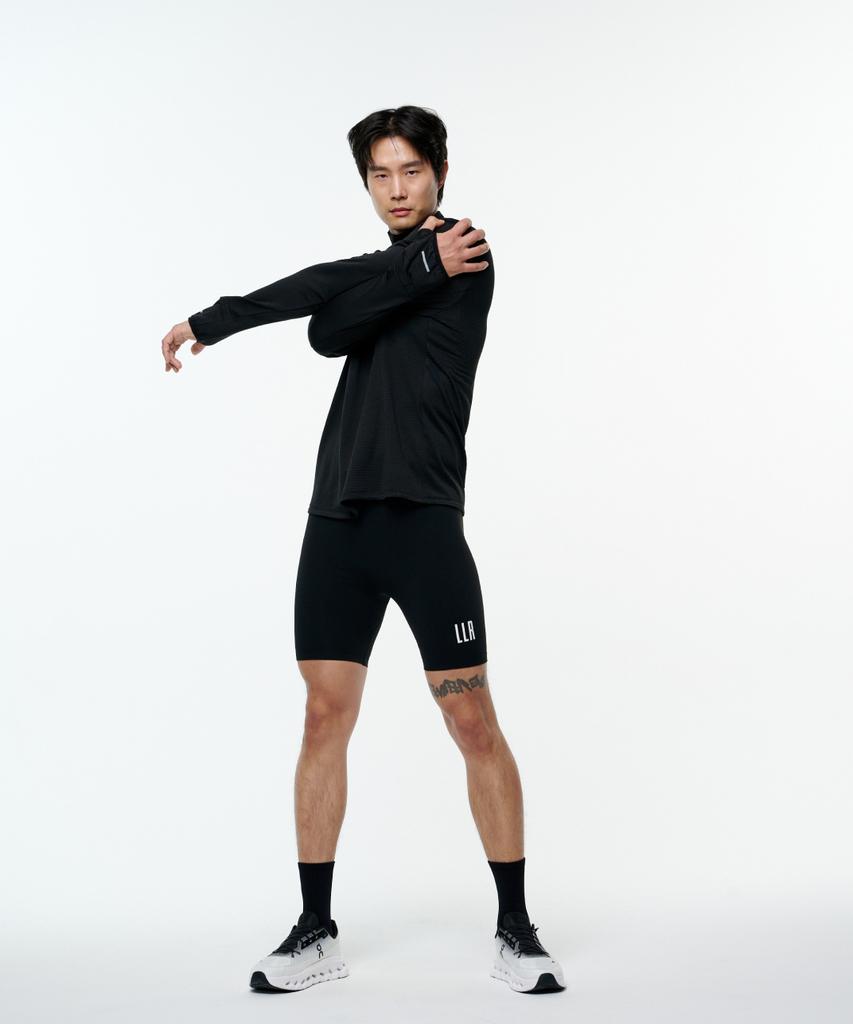 LIMELIGHT APPAREL Мужские компрессионные шорты с логотипом Llr (Черно-белый)