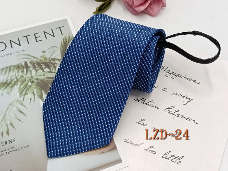 Мужской галстук на молнии с легкой затяжкой, без узла, полосатый, черный, 8 см