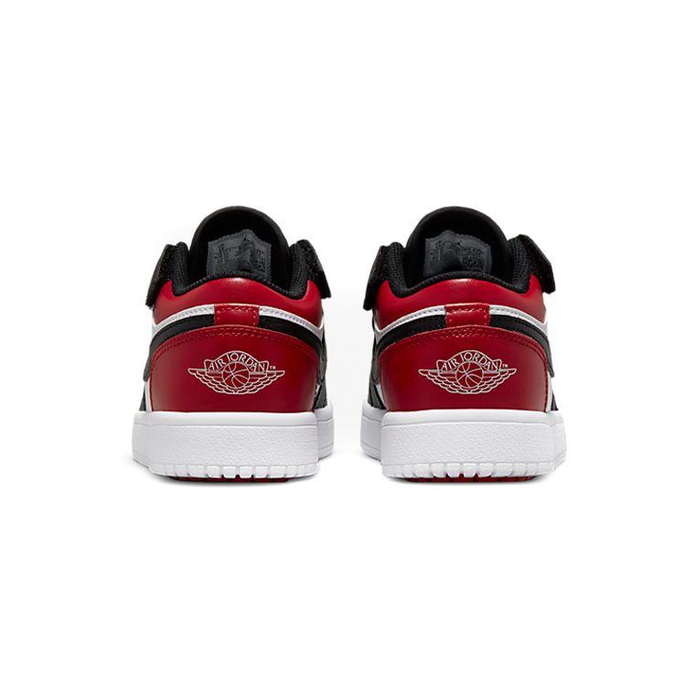 Детские кроссовки Air Jordan 1 Low ALT PS Bred Toe Gym-Red White Black BQ6066-612