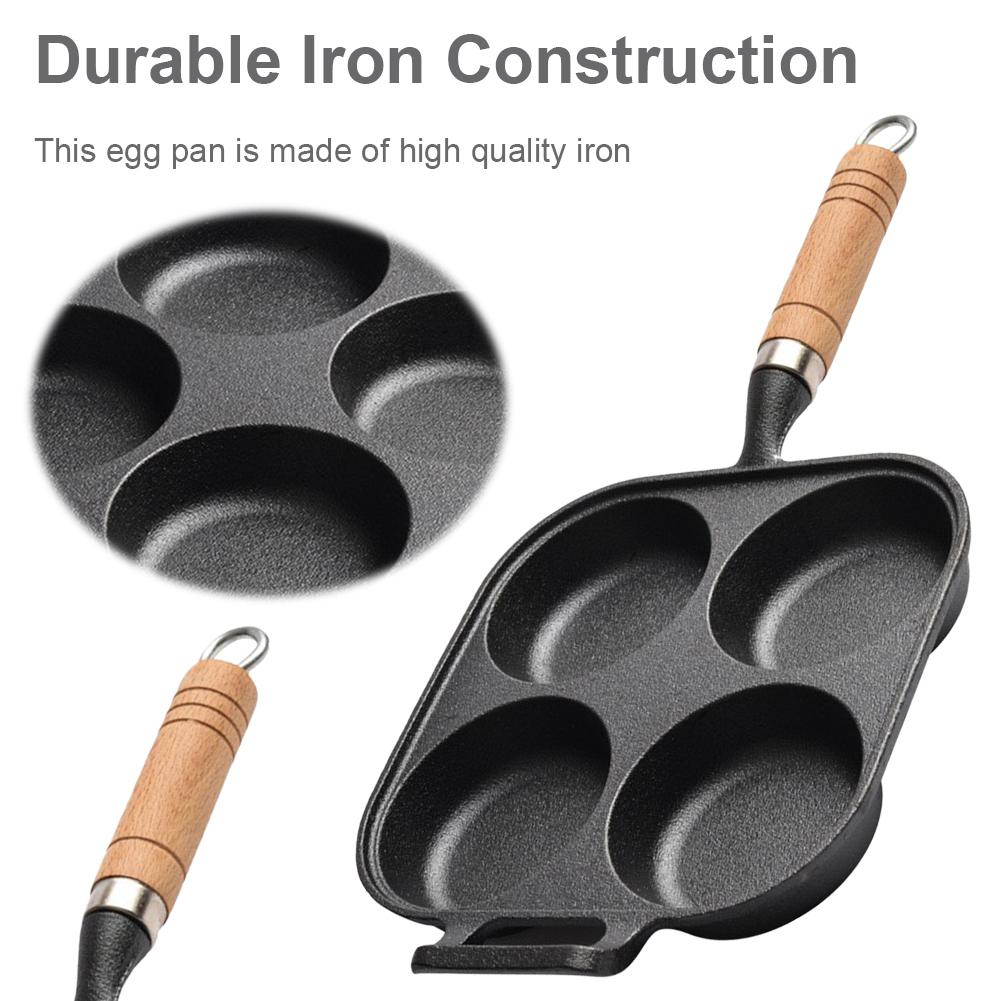 Сковорода для приготовления яиц и ветчины с 4 отверстиями, антипригарное покрытие в форме сердца, сковорода для гриля для завтрака, сковорода для яиц, сковорода для блинов, сковорода для яиц и ветчины