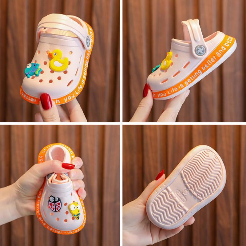 Summer Kids Sandals Boys Girls Mules Cartoon Baby Slippers Flat Summer Cartoon Children's Garden Shoes