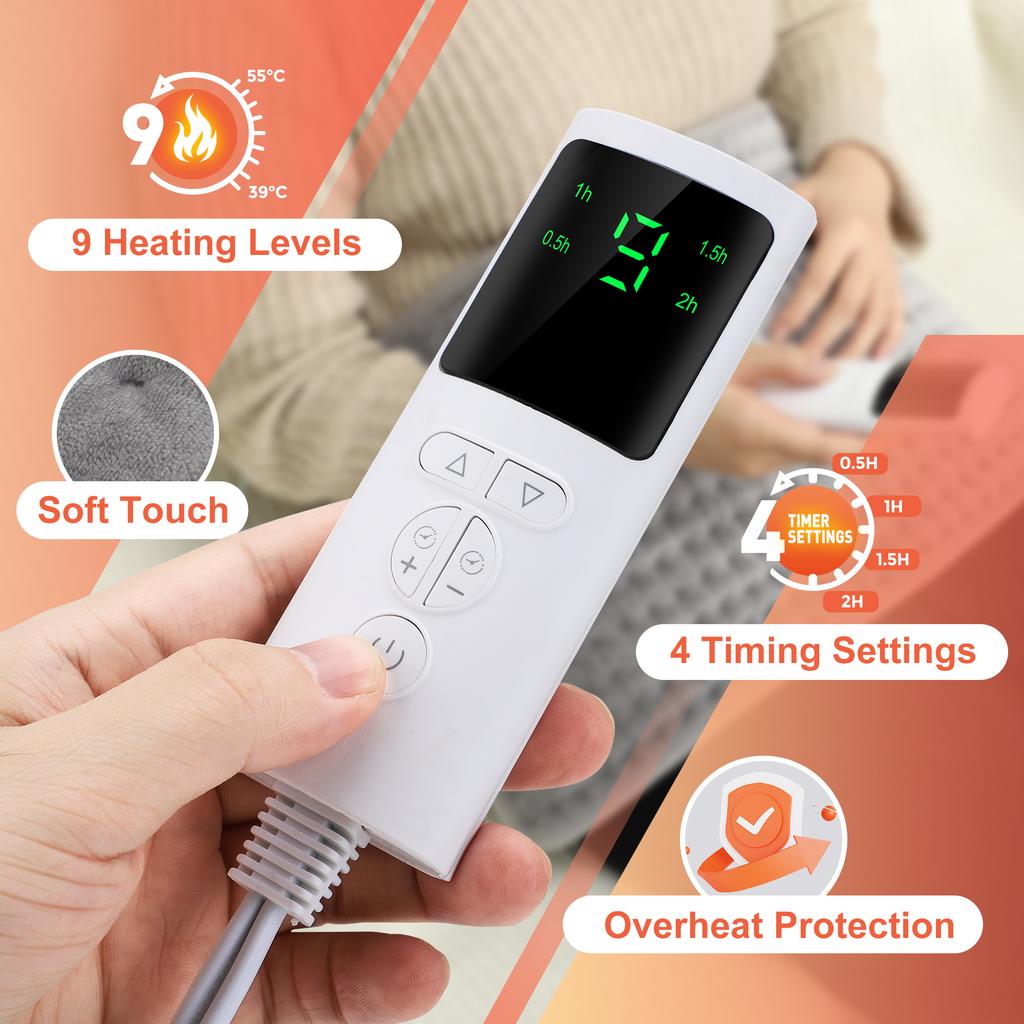 Электрические грелки от спазмов Зимний коврик-обогреватель для офиса, дивана, кровати, поясницы, спины Одеяла для кемпинга 110В 220В Моющиеся