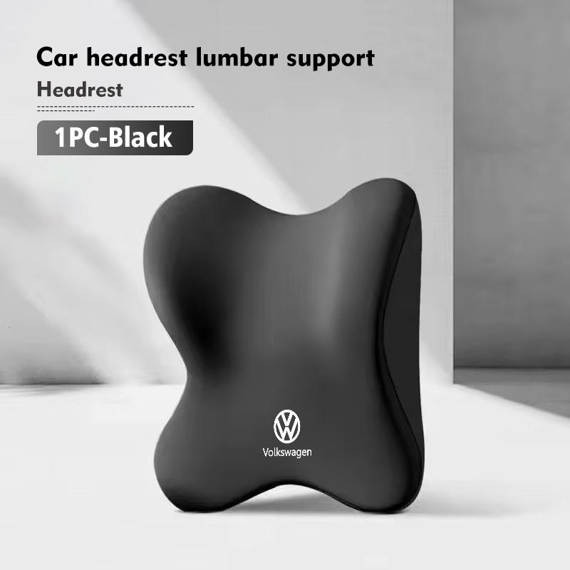 Universal Car Neck Pillow Lumbar Support Kit Seat Headrest For Volkswagen VW Polo Jetta Sagitar Magotan Passat B5 B6 B7 CC zj2