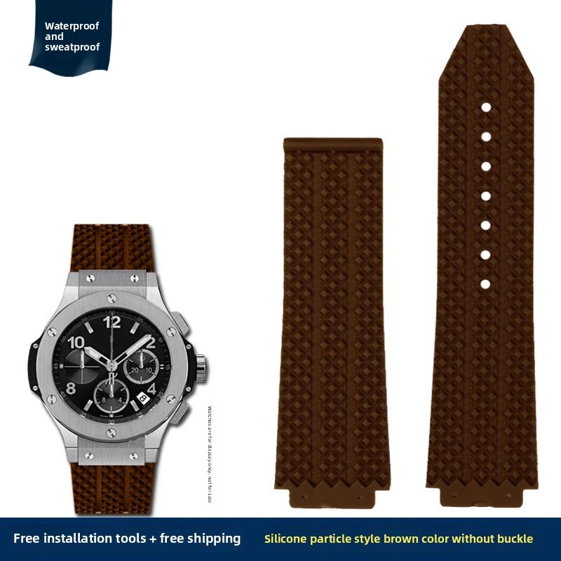 Мужской силиконовый ремешок для часов Hublot, влагостойкий ремешок Yubo Big Bang Classic, резиновый 26x19 мм 24x17 мм, синий, коричневый, аксессуары