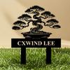 Bonsai Garden Metal Stake Yard Sign Custom Decor