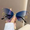 Y2K Eyewear Butterfly Sunglasses Purple Sunglasses for Women Bling Sun Glasses Ladies Shades