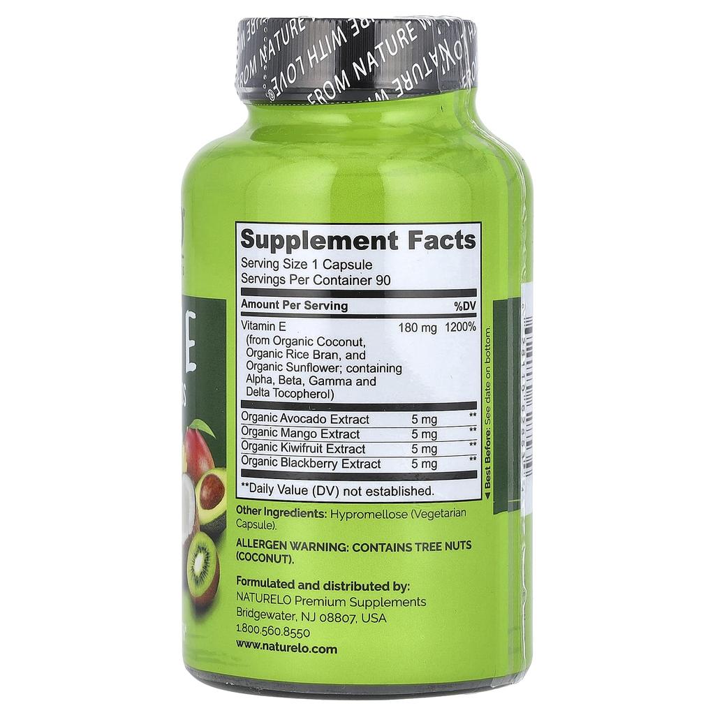 Vitamin E, 180Mg, 90 Veggie Capsules