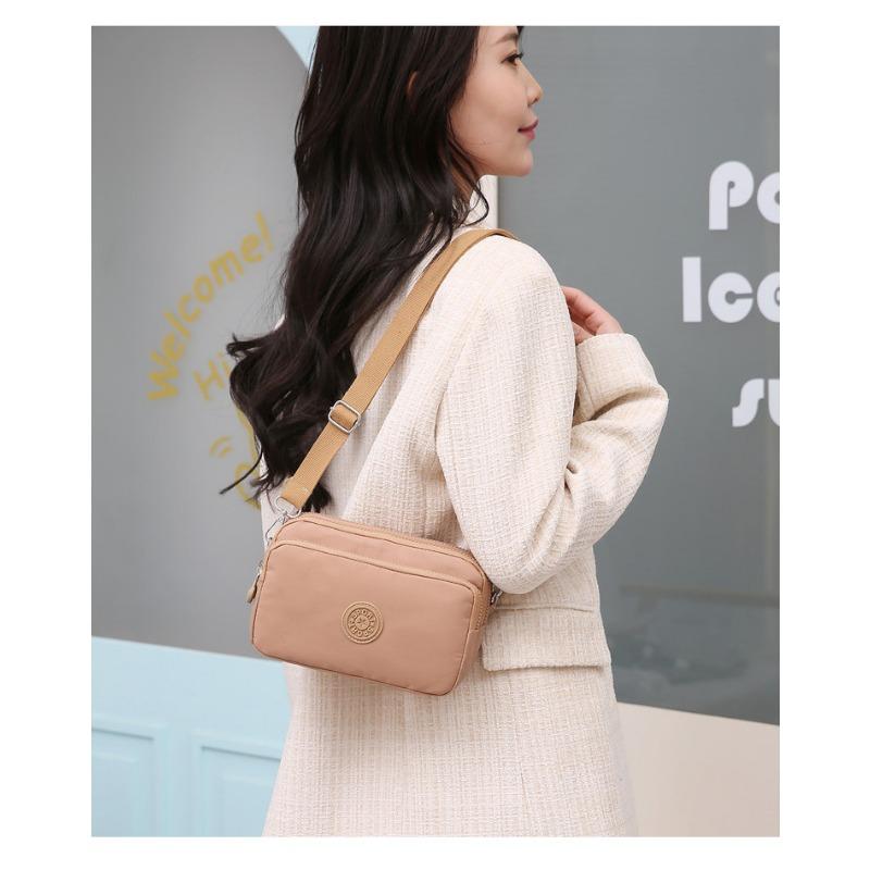 Новая нейлоновая сумка для монет и телефона, трехслойная горизонтальная повседневная сумка для мамы среднего возраста, универсальная модная сумка через плечо/кроссбоди