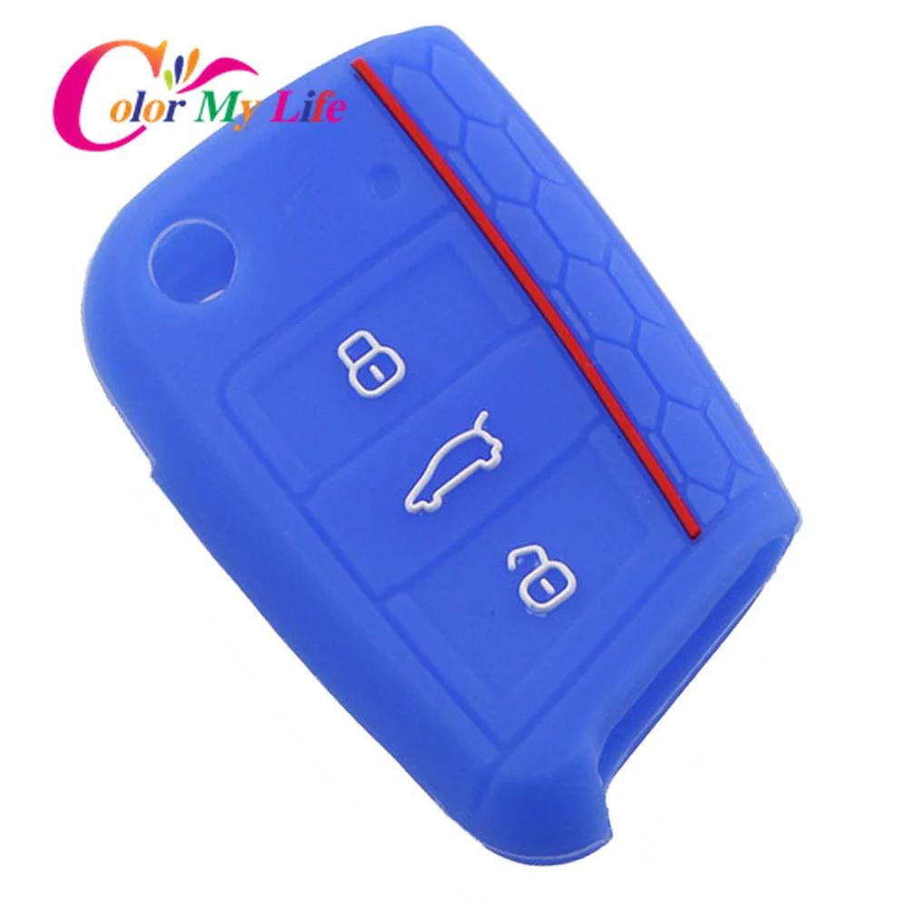 Silicone Car Key Protection Cover Key Holder Case Fit for Volkswagen VW Golf 7 MK7 7.5 2013 - 2019 Accessories