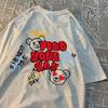 Find Your Way Good Day Cute Little Bear Мужские футболки Хип-хоп Футболка большого размера Модные летние топы Повседневные свободные футболки для пар