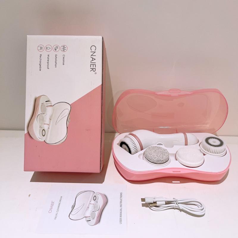 1 комплект Электрическая очищающая щетка Зарядка Бытовая Многофункциональная Вращающаяся Очистка Пор Переносная Водонепроницаемая Щетка для Лица