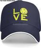 Винтажная бейсболка с надписью Love Pickleball для женщин и мужчин Унисекс