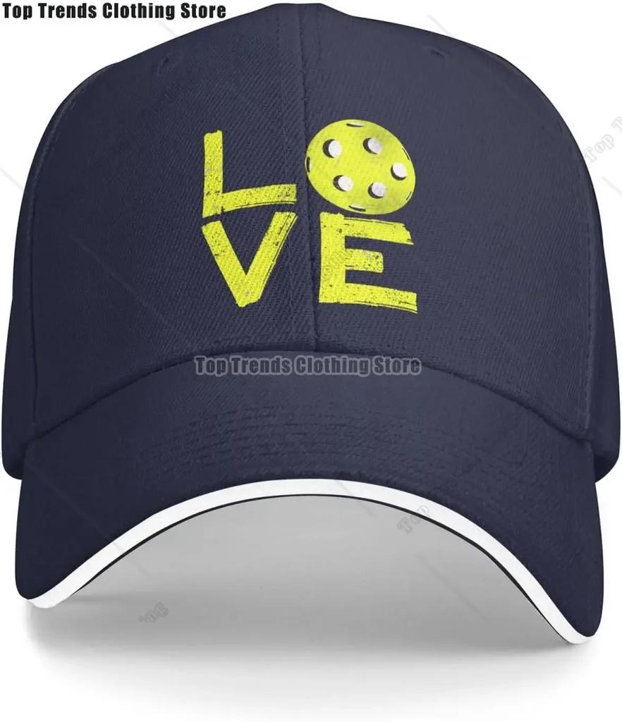 Винтажная бейсболка с надписью Love Pickleball для женщин и мужчин Унисекс