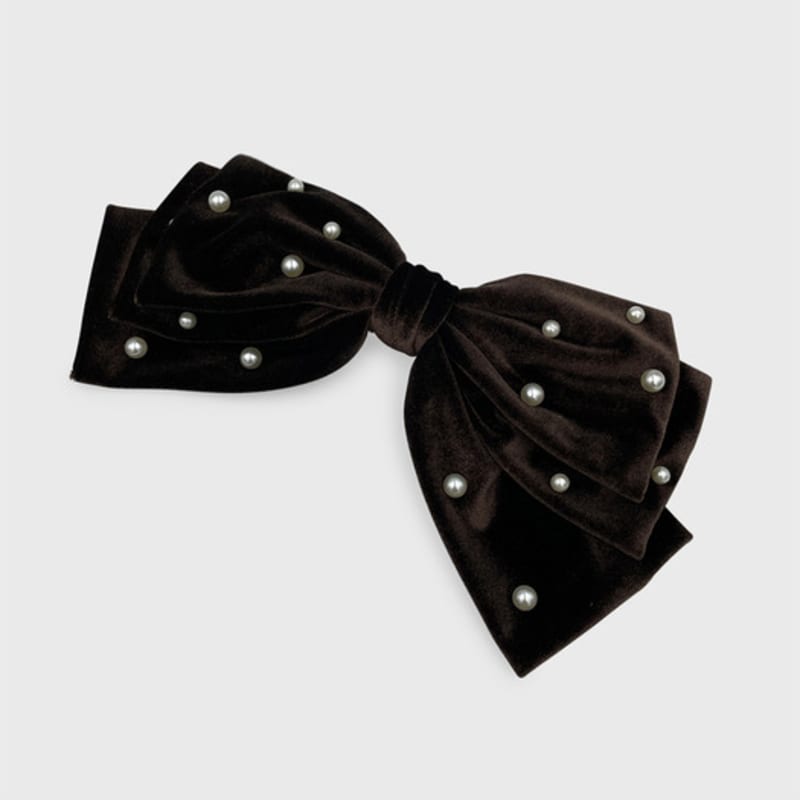 Jean Paul Clarisse Pearl Velvet Ribbon Pin JP-22-182AB