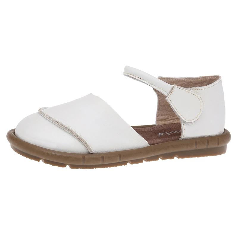 Ретро Ручной работы коричневые Кожаные Сандалии-балетки 2025 Лето Новые Повседневные Универсальные Удобные Мягкая подошва Женская обувь