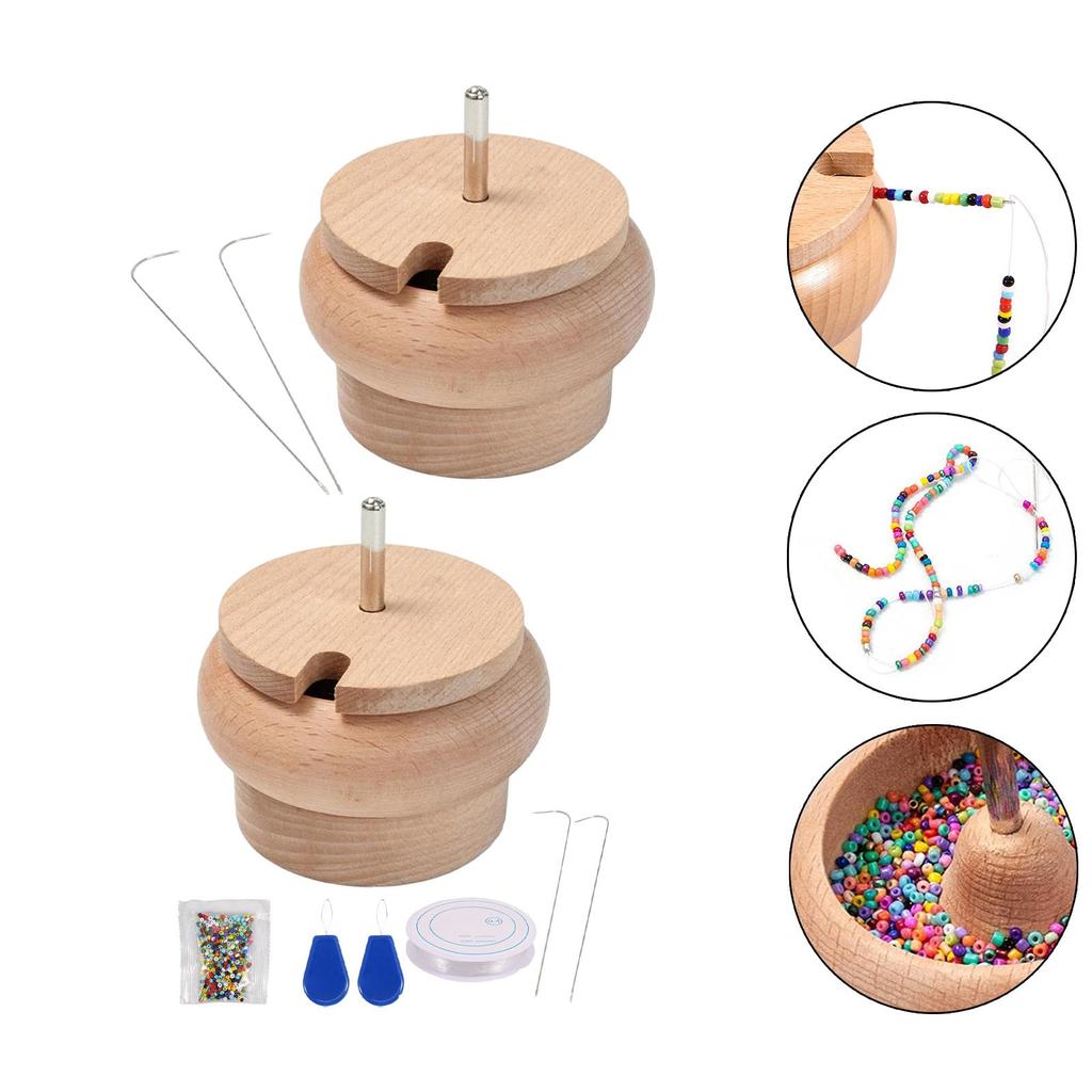 Деревянный спиннер чаша для бисера набор бисерных ниток инструмент для поясных браслетов глиняные бусины