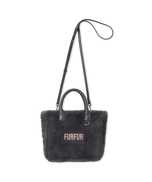Furfur Tote Bag RWGB254500 CGRY Eco-Fur Women's