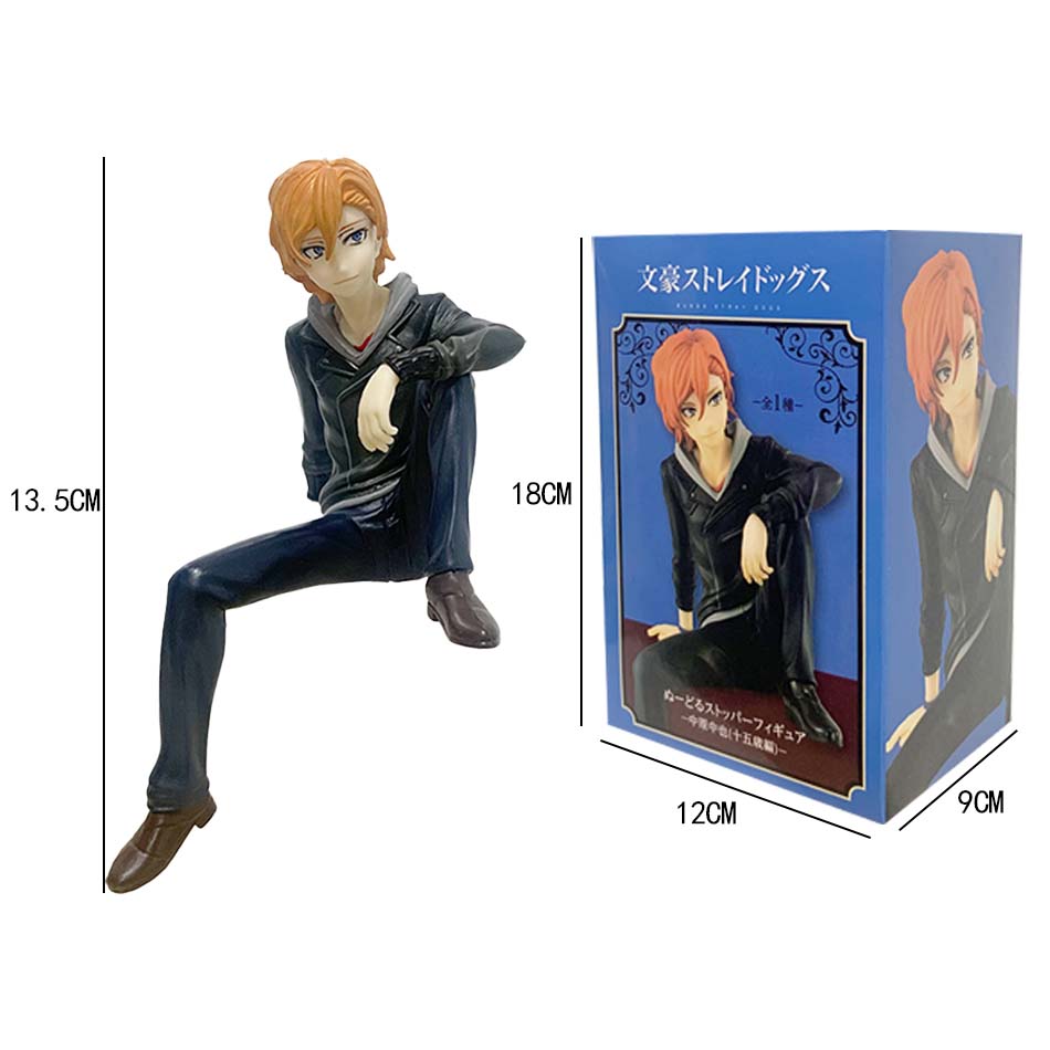 Игрушки Модель Горячая распродажа Bungo Stray Dogs Накахара Чуя Фигурка Дазай Осаму Экшн Лапша Пресс ПВХ Коллекционная Подарки на День Рождения