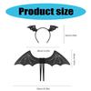 Bats Ears Headband Black Wing Black Wing Halloween Costume Wing Vampires Costume Wing for Party