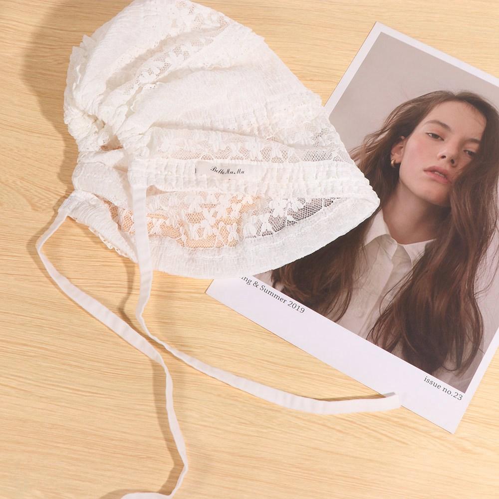 Y2k Beanies Hat Hollow Out Flower Cap Retro Embroidered Lace Hat Apparel Accessories