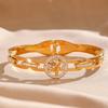 Luxury Stainless Steel Tree of Life Bracelet For Women Men Golden Cubic Zircon No Fade Color Lucky Cuff Bangle Jewelry