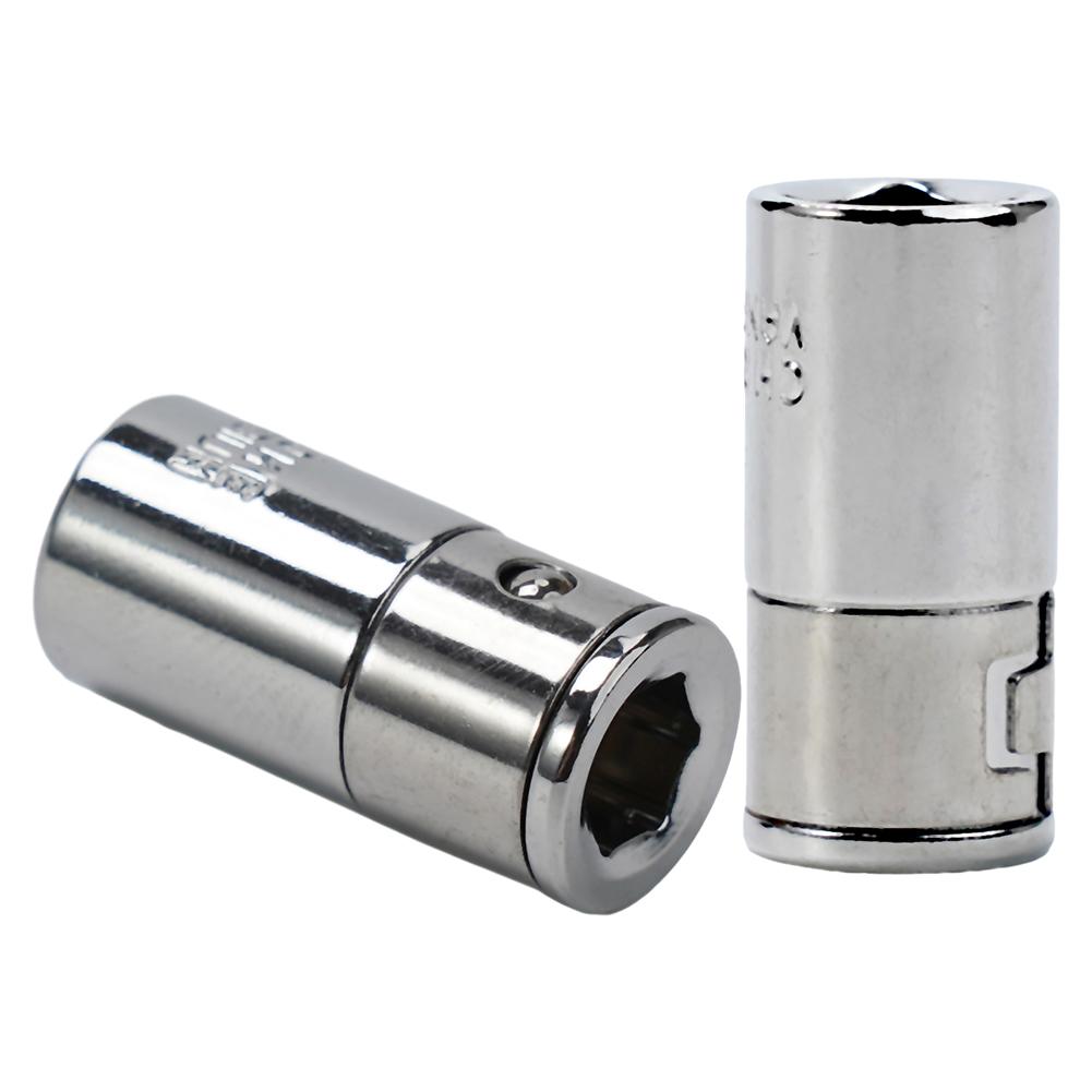 2 шт. Квадратный привод 1/4" на шестигранный хвостовик 1/4" Переходник для торцевых головок Быстросъемный держатель для отвертки Адаптер для преобразования ударных головок