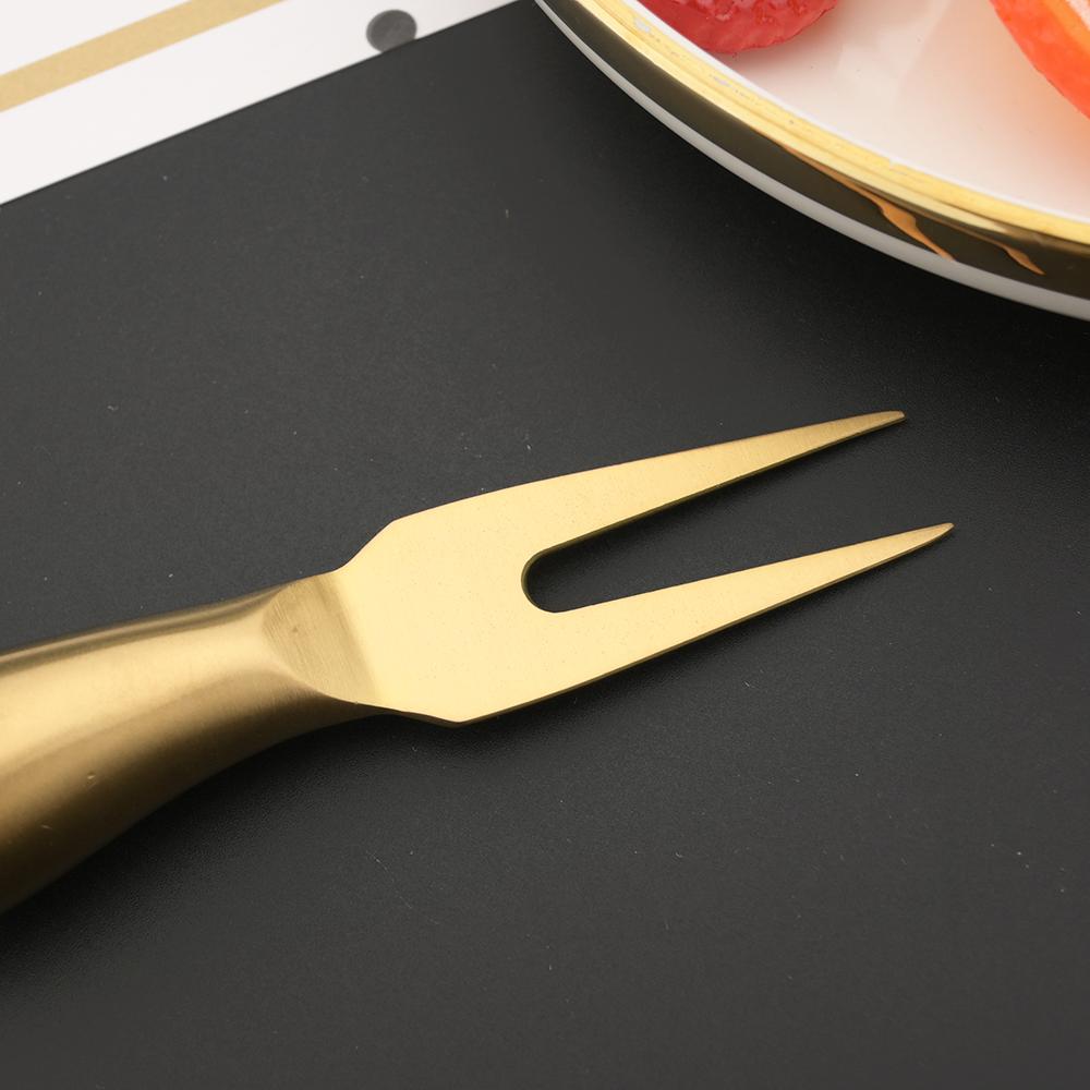 6Pcs Matte Gold Mini Knife Fork Cheese Tool For Butter Cheese Slicer Cutter Stainless Steel Cutlery Tool Kitchen Gadget
