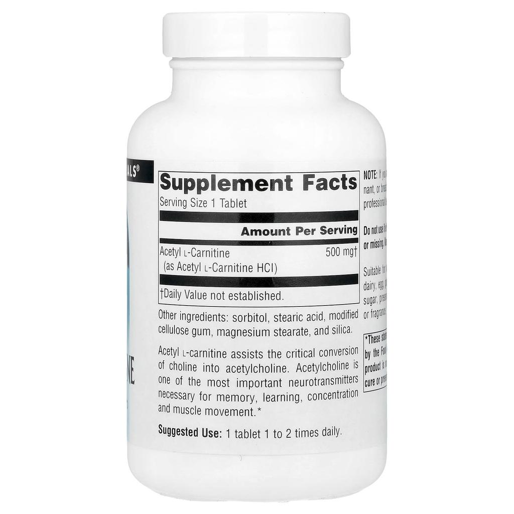 Acetyl-L-Carnitine, 500 Mg, 120 Tablets