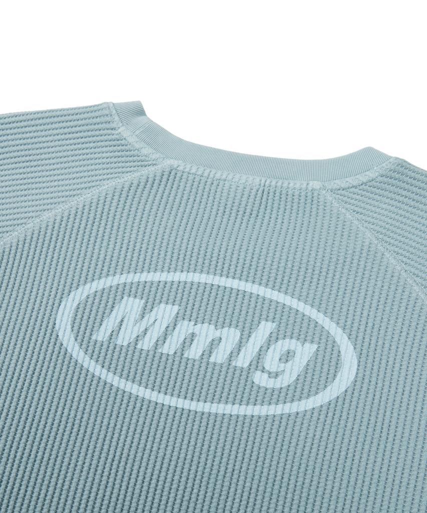 MMLG Вафельная футболка с длинным рукавом, окрашенная (Голубое небо)