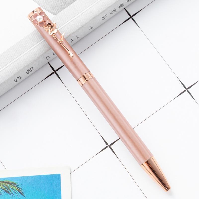 1 шт., модные красочные цветочные клипсы, шариковая ручка, школьные канцелярские принадлежности для студентов, канцелярские принадлежности