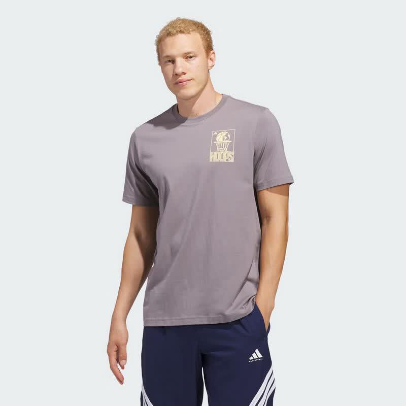 adidas Мужская свободная повседневная спортивная футболка