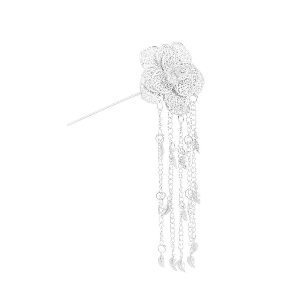 Flower Leaf Thai Ethnic Hair Fork Lightweight Tassel Headdress Girls Hair Accessories