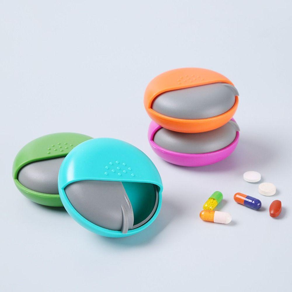 Mini Spin Pill Organizer Sealed Pill Container Creative Round Rotating Pill Box  for Travel